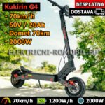 KuKirin G4 Električni ROMOBIL 2000W Motor 60V Baterija NAJBOLJI Model