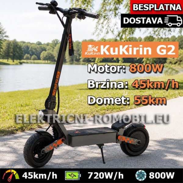 G2 Električni Romobil NAJBOLJI u Hrvatskoj Motor 800W Brzina 45km/h