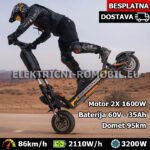 G4 Max Električni ROMOBIL 3200W Motor Skuter 60V Baterija 35Ah