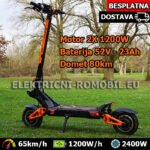 G3 PRO Električni ROMOBIL 2400W Motor Skuter 52V Baterija 23Ah BICIKL