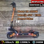 G3 PRO Električni ROMOBIL 2400W Motor Skuter 52V Baterija 23Ah BICIKL