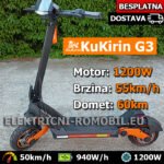 KuKirin G3 Električni Bicikl Romobil Skuter Motor Punjiva Baterija 52V