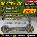 OOK-TEK V10 Najjeftiniji Elektični Romobil Scooter 500W Brzina 30km/h