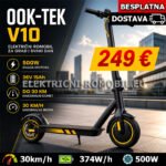 OOK-TEK V10 Najjeftiniji Elektični Romobil Scooter 500W Brzina 30km/h