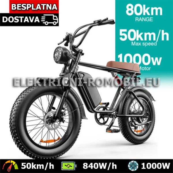 2 Emoko C91 Fat Trie Električni Bicikl Motor Moped Skuter na Baterije 50km