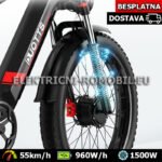 DUOTTS F26 Električni Bicikl 2x Motor 750W Baterija 20Ah - Brzina 55km/h
