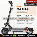2025 KuKirin M4 Max Električni Romobil Motor 800W Kugoo Scooter 60km
